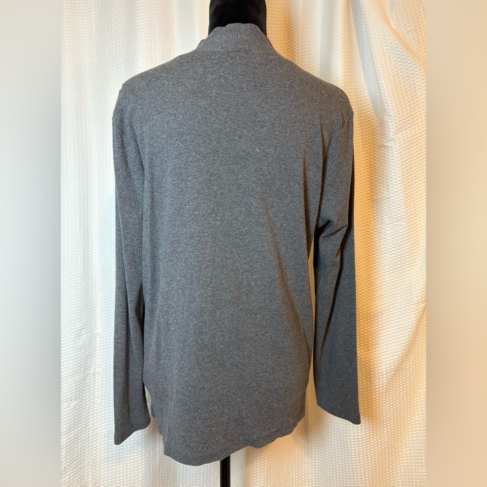 Eddie Bauer 100% cotton gray v-neck long sleeve pullover shirt size XL - Picture 3 of 5